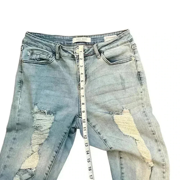 Judy Blue Boyfriend Fit, Light Blue, Size 7/28, Very Stretchy, Great Condition, - Picture 9 of 13